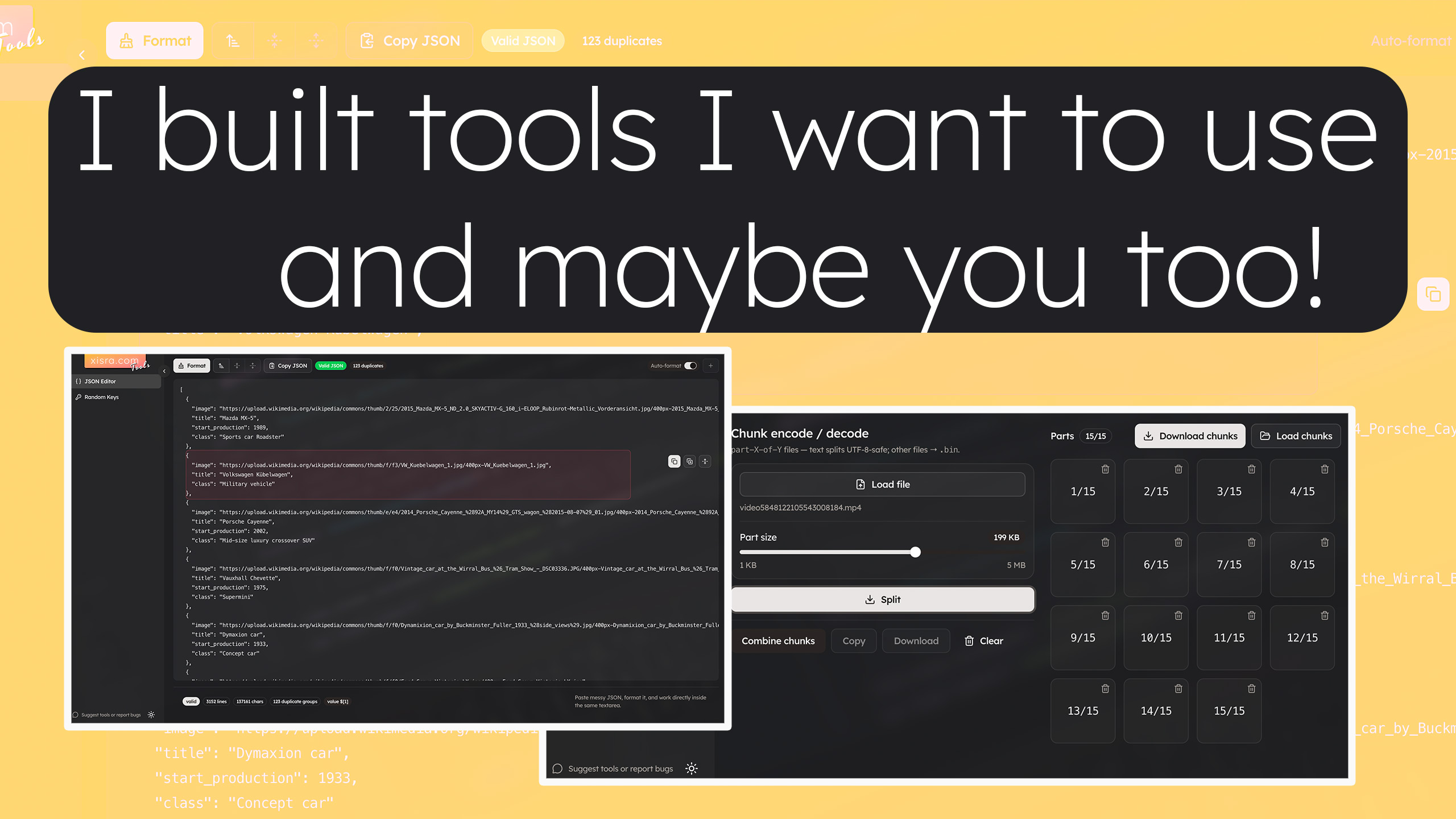 I built tools I want to use and maybe you too
